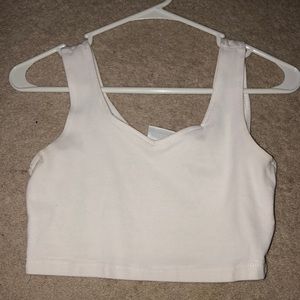 Simply Basic white crop top
